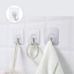 Picture of Wall Hook Hanger Sticker all type Heavy Duty Hook for Wall Wall Clips Adhesive Strong hook Hanging wall hook Towel Hanger hook Bathroom Bedroom Accessories Kitchen Accessories Transparent Reusable