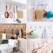 Picture of Wall Hook Hanger Sticker all type Heavy Duty Hook for Wall Wall Clips Adhesive Strong hook Hanging wall hook Towel Hanger hook Bathroom Bedroom Accessories Kitchen Accessories Transparent Reusable