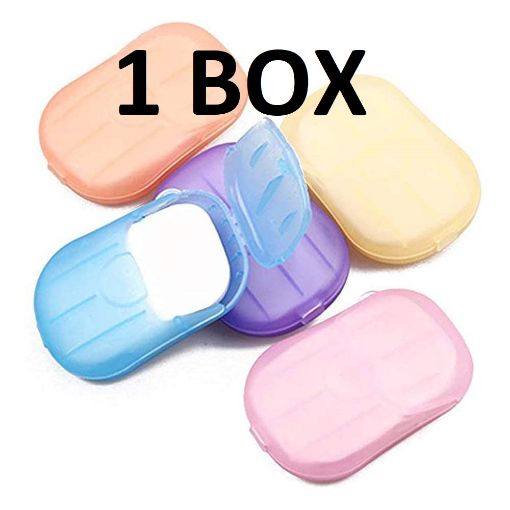 Picture of Paper Soap Box  Paper Soap Sheets Hand Soap for Travel Outdoor Camping