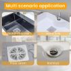Picture of Sink Drain Cover Sink Strainer Disposable Shower Drain Cover Hair Catcher Shower Stickers Reusable and Versatile Drain Cover