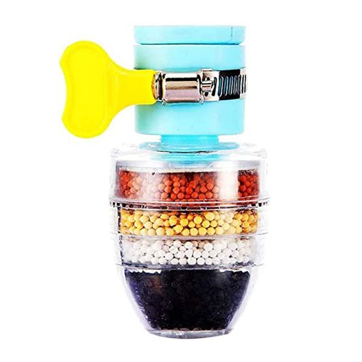 Picture of Activated Carbon Faucet Water Filters Universal Interface Home Kitchen Faucet Tap Water Clean Purifier Filter Cartridge Five Layer Water Filter