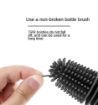 Picture of Silicone Bottle Cleaning Brush Long Handle Baby Bottle Brush Nipple Cleaner Milk Bottle Washer Glassware Cleaning TPR Made Flexible Bristles Brush