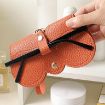 Picture of Leather Sunglasses Bag Travel Sun Glass Holder  Sunglasses Case