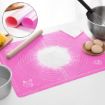 Picture of Roti Matt ( 50*40) Non-Stick Silicon Reusable Pastry Fondant Dough Roti Chapati Rolling Baking Sheet Mat Table Placemat Pad Roti Making Matt Rolling Baking Sheet
