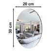 Picture of Oval Shape Wall Sticker Mirror  Frameless Oval Mirror  Plastic Sheet Gives A Mirror Effect Wall Sticker