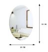 Picture of Oval Shape Wall Sticker Mirror  Frameless Oval Mirror  Plastic Sheet Gives A Mirror Effect Wall Sticker