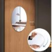 Picture of Oval Shape Wall Sticker Mirror  Frameless Oval Mirror  Plastic Sheet Gives A Mirror Effect Wall Sticker
