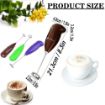 Picture of Milk Frother coffee Electric Foam Maker Classic Sleek Design Hand Blender Mixer Froth Whisker Latte Maker for Milk,Coffee,Egg Beater,Juice,Cafe Latte,Espresso,Cappuccino,Lassi,Salad beater mixture grinder shaker Coffee bitter mini rechargble