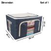 Picture of Lit Storage Bag clothes bag Living Box Fordable Cloths Oxford Fabric Storage Box Sarees box Zip bag 66 Litre 66 lit storage bag