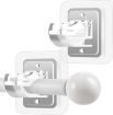 Picture of Curtain  Wall Hook Sticker  (2 Pis) Curtain Rod Holder  Nail-free Adjustable Hang Rod Bracket Holders  Adhesive Curtain Rod Bracket  Wall Bracket Bathroom Towel Bracket