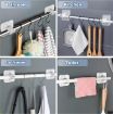 Picture of Curtain  Wall Hook Sticker  (2 Pis) Curtain Rod Holder  Nail-free Adjustable Hang Rod Bracket Holders  Adhesive Curtain Rod Bracket  Wall Bracket Bathroom Towel Bracket