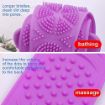 Picture of Silicon Double Side Shower Exfoliating Belt Removes Bath Towel, Rub Back Mud Silica Gel Bath Towel Shower Strap Deep Clean & Massage  Aloe-Vera Fragrance lz Body Wash Silicone Body Scrubber Belt Double Side Shower
