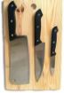 Picture of Stainless Steel Kitchen Set Knife Set with Wooden Chopping Board Set with Wooden Chopping Board Scissor Vegetable Meat Cutting Knifes Set knives set Knives Set with Knife Scissor wooden board