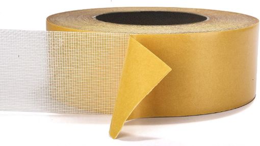 Picture of Carpet Tape Yellow Fabric Tape Double Sided Tape Strong Sticky Tape for Carpet