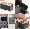 Picture of Big Canvas Bag Foldable Cloth Storage Box Canvas Fabric Basket Foldable Multipurpose Storage Box
