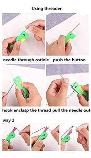 Picture of Double Layer Portable Travel Sewing Kits Box with Color Needle Threads Scissor pin Hand Work Sewing Box Handwork Accessories