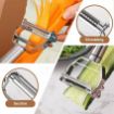 Picture of Steel Peeler Stainless Steel 2 in 1 Julienne Vegetable Peeler 2 in 1 Vegetable and Fruit Peeler 2 IN 1 PEELER