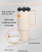 Picture of Tumbler with Handle Travel Mug for Hot and Cold Stainless Steel Tumbler with Lid and Straw  Vacuum Insulated Tumbler Leak Proof Tumbler  Stainless Steel Tumbler with Lid and Straw