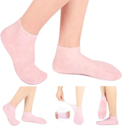 Picture of Silicone Moisture Socks Slip Aloe Socks Softening Dry Cracked Feet socks Anti Slip Aloe Socks