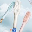 Picture of Self Cleaning Hair Brush Anti-Static Massage Comb One-Pull Cleaning Massage Brush