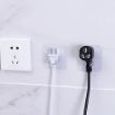 Picture of Adhesive Hook Multifunctional Power Plugs Socket Holder Free Punching Stickers Wall Mounted Transparent Multi-Function Wall Storage Hooks