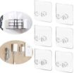 Picture of Adhesive Hook Multifunctional Power Plugs Socket Holder Free Punching Stickers Wall Mounted Transparent Multi-Function Wall Storage Hooks