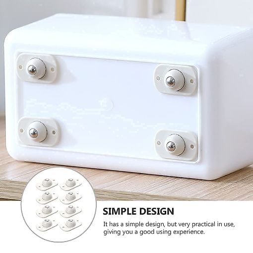 Picture of Self Adhesive 360 Degree Mini Swivel Casters Wheels Universal Wheels at The Bottom of The Storage Box Pulley for Furniture Universal Furniture Wheel Castor Roller