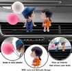 Picture of car decoration  cute cartoon couple balloon ornament  resin balloon couple Love Couple