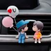 Picture of car decoration  cute cartoon couple balloon ornament  resin balloon couple Love Couple