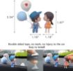 Picture of car decoration  cute cartoon couple balloon ornament  resin balloon couple Love Couple