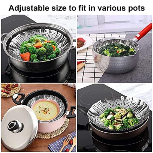 Picture of Folding Vegetable Steamer Basket Stainless Steel Steamer Insert Steamer Basket Stainless Steel