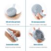Picture of Long Handle Bath Brush Silicone Back Scrubber Silicone Body brush Shower Bath Brush