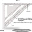 Picture of Premium Aluminum Alloy Double Side 90 Degree Right Angle Triangle Scale Ruler with Metric Inch Measurement Hand Tool  90 Degree Triangle Ruler Carpenter Tool
