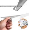 Picture of Premium Aluminum Alloy Double Side 90 Degree Right Angle Triangle Scale Ruler with Metric Inch Measurement Hand Tool  90 Degree Triangle Ruler Carpenter Tool