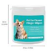 Picture of 50 Pcs Pet Wet Wipes Finger Cover Cot Wipes Dog Ear Cleaning Wipes Dog Cat Ear Cleaning Cover Finger Wet Wipes