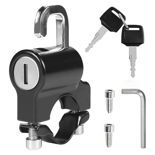 Picture of Motorcycle Helmet Lock Helmet Security LockAnti-Theft Fixed Multi-Function Lock Helmet Safety Lock Helmet Lock HALMAT LOCK