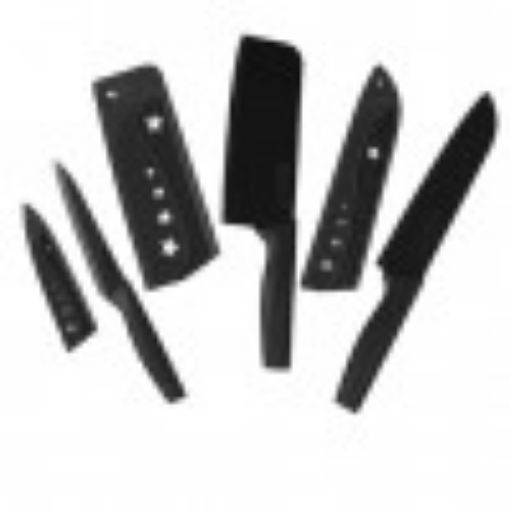 Picture of Meat Knife  3pc Knife Set  Stainless Steel Knife Black Set   Stainless Steel Knife Set Kitchen Knife Set