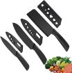 Picture of Meat Knife  3pc Knife Set  Stainless Steel Knife Black Set   Stainless Steel Knife Set Kitchen Knife Set