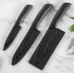 Picture of Meat Knife  3pc Knife Set  Stainless Steel Knife Black Set   Stainless Steel Knife Set Kitchen Knife Set