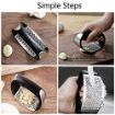 Picture of Steel Garlic Press Rocker,Stainless Steel Garlic Mincer Chopper Ginger Crusher and Peeler Squeezer Press Kitchen Gadget with Handle