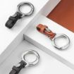 Picture of Leather Universal keychain Belt Loop Vegan Leather Leaf Key Ring Keychain For Keys Car