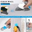 Picture of 4 in 1 Gap Cleaning Brush V Shape Gap Scrub Brush Cleaning Brush with Squeegee Scrub Floor Brush