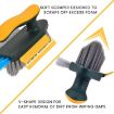 Picture of 4 in 1 Gap Cleaning Brush V Shape Gap Scrub Brush Cleaning Brush with Squeegee Scrub Floor Brush