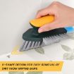 Picture of 4 in 1 Gap Cleaning Brush V Shape Gap Scrub Brush Cleaning Brush with Squeegee Scrub Floor Brush
