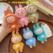 Picture of LABUBU Face Changing Keychain Keywords Labubu Key chain   Expression Change Toy