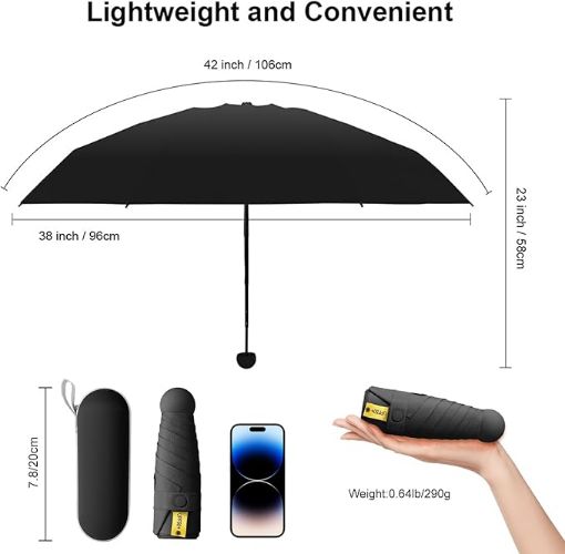 Picture of Mini Umbrella  Mini Umbrella with Case  Compact Portable UV Umbrella UV Umbrella