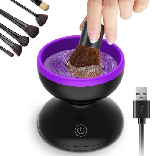 Picture of Electric Makeup Brush Cleaner Make up Brush Clean Machine Electric Cosmetic Paint Brush Cleaning Tool