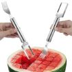Picture of 2 in 1 Watermelon Fork Slicer Watermelon Fork Slicer Cutter Watermelon Cutter Slicer