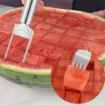 Picture of 2 in 1 Watermelon Fork Slicer Watermelon Fork Slicer Cutter Watermelon Cutter Slicer