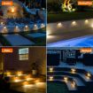 Picture of Waterproof LED Deck Light  Warm White Solar Stair Lamp (4 PIS) Solar Powered Step Led Light